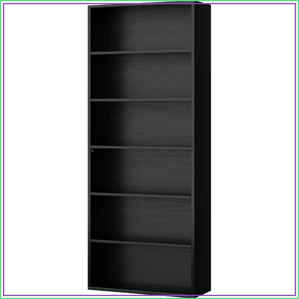 Bookcase Wood Shelf - 6-stufiges offenes Bücherregal, 70,6 Zoll hoch,
