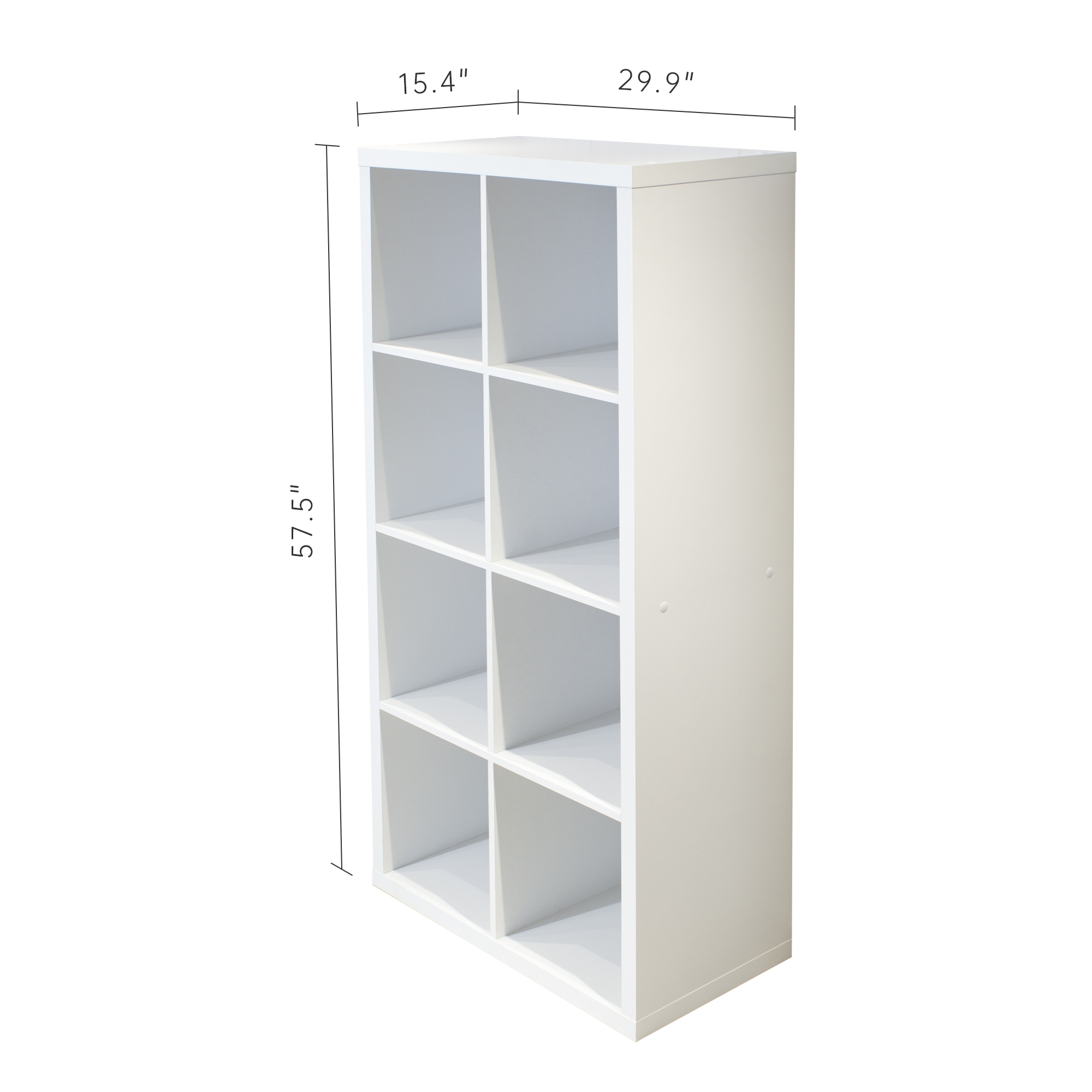 Bookcase Wood Shelf - 8-Würfel-Organizer mit offenen Rückwänden, 2 x
