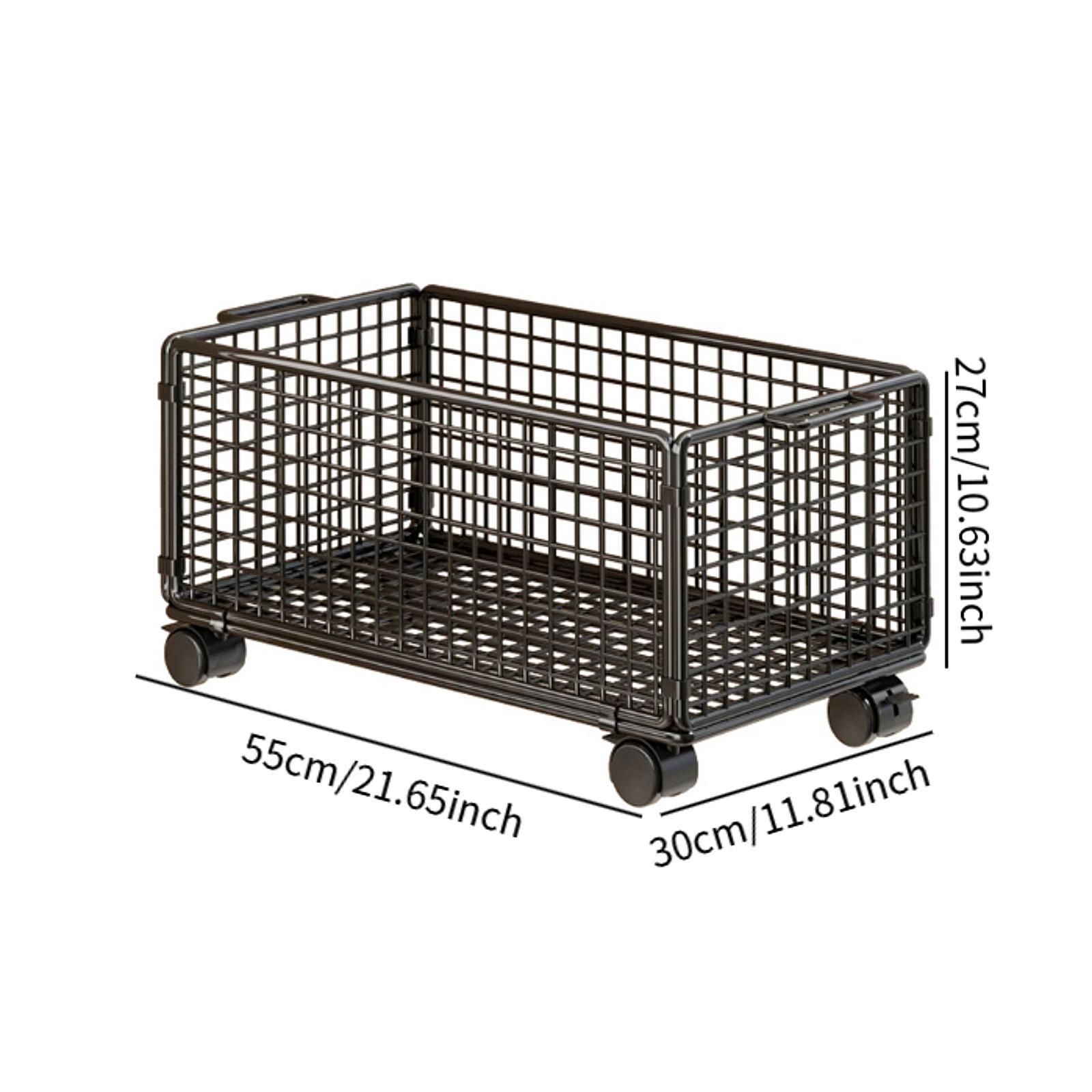 Rolling File Cart - Unter-Schreibtisch-Aufbewahrungswagen, Rollender Mesh-Dateiorganizer, Stapelbare Aufbewahrungsbox für