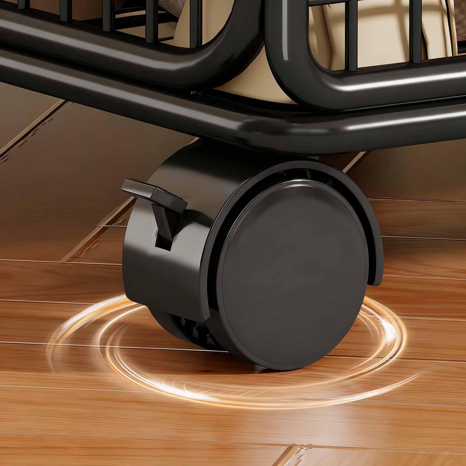 Rolling File Cart - Rollbarer Aktenordner-Wagen, Aufbewahrung unter dem Schreibtisch,