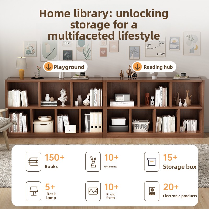 Bookcase Wood Shelf - Bücherregal, Bücherregal, Bodenregal, Zuhause, Wohnzimmer, Arbeitszimmer,
