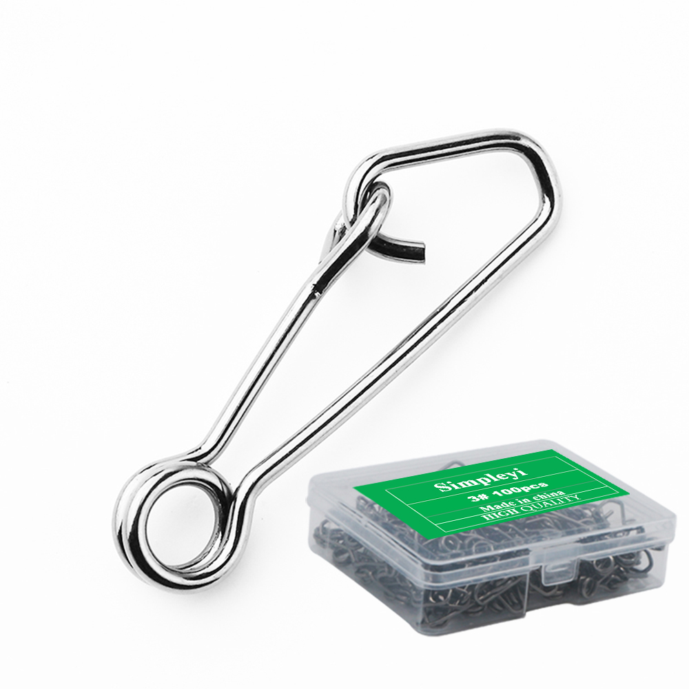Rolling File Cart - 100pcs/box Edelstahl Angeln Barrel Schwenkt Snaps