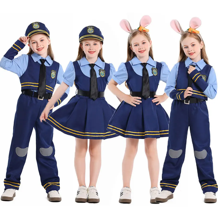 Home Office Makeover - Mädchen Cosplay Judy Hopps Polizistin-Kostüm für