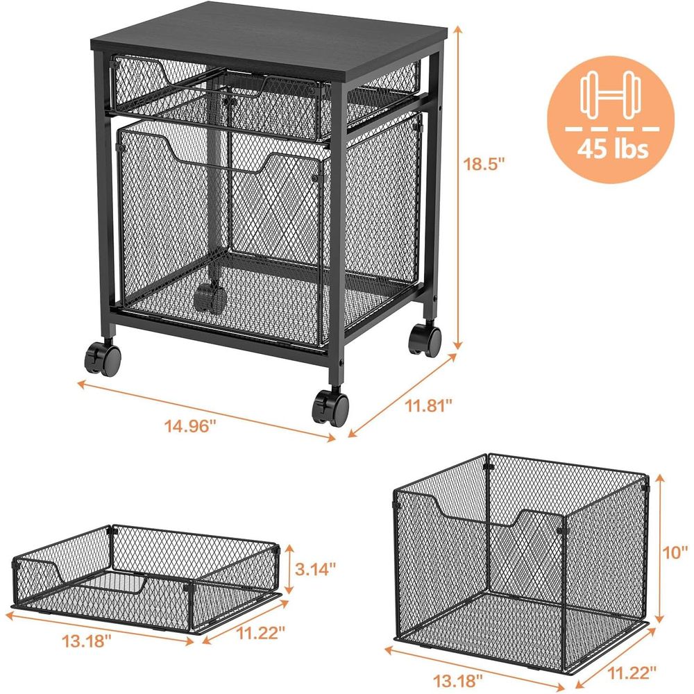 Rollwagen, Druckerständer mit  – Rolling File Cart Bewertung und Preis