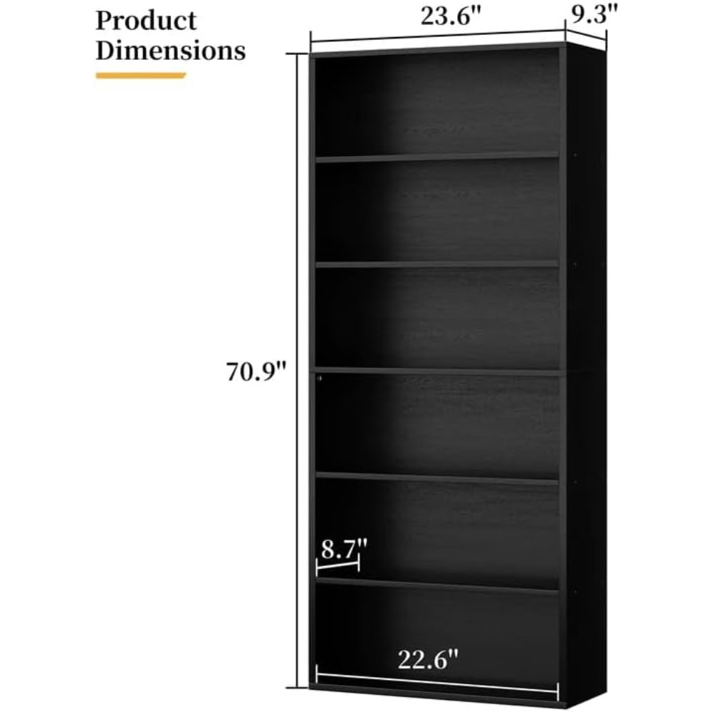 6-stufiges offenes Bücherregal – Bookcase Wood Shelf Bewertung und Preis