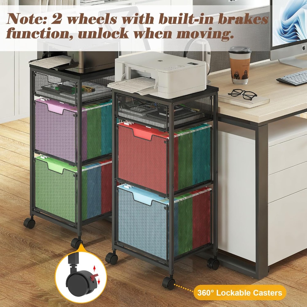 Mobiler Aktenschrank mit 3 Sch – Rolling File Cart Bewertung und Preis