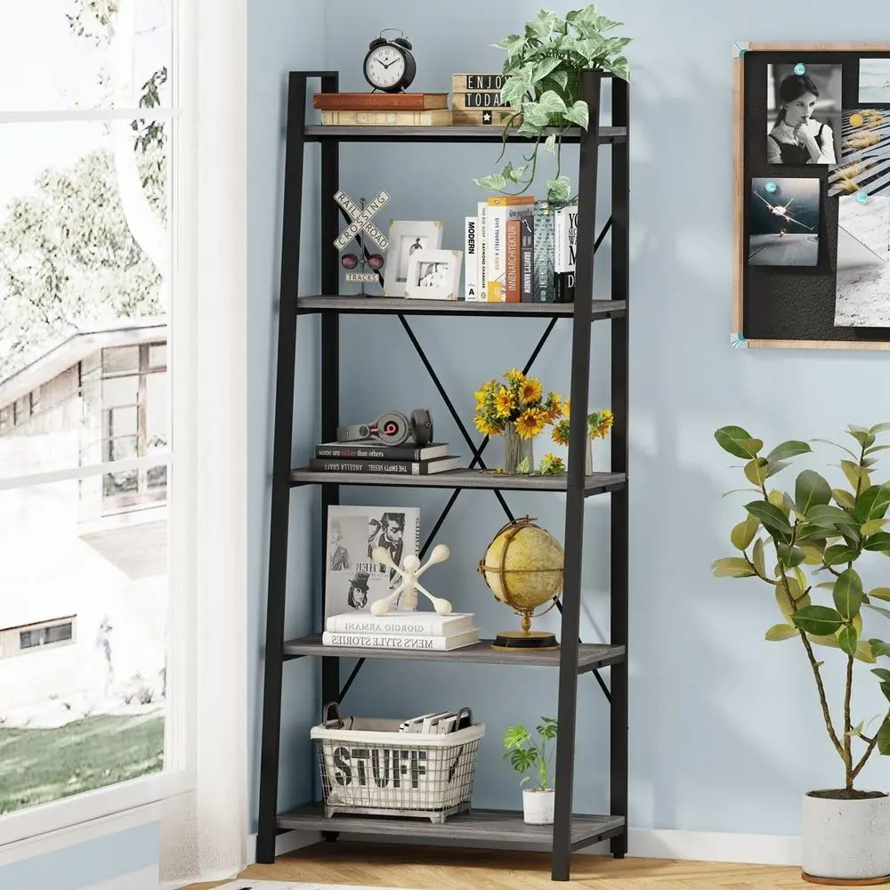 5-stufiges Leiter-Bücherregal, – Home Office Bookshelves Bewertung und Preis