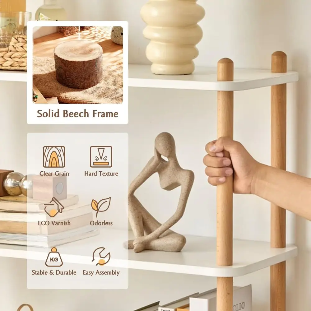 3-stufiges Holz-Bücherregal -  – Home Office Bookshelves Bewertung und Preis