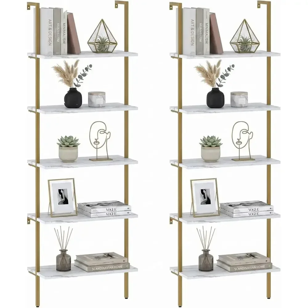 5-stöckiges Wandregal aus weiß – Home Office Bookshelves Bewertung und Preis