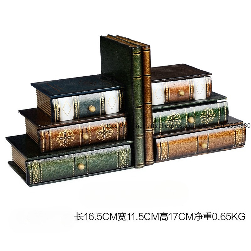 Retro-Fälschungsbuch-Ornamente – Bookcase Wood Shelf Bewertung und Preis