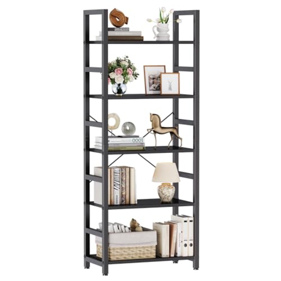 5-stöckiges Bücherregal, Moder – Bookcase Wood Shelf Bewertung und Preis