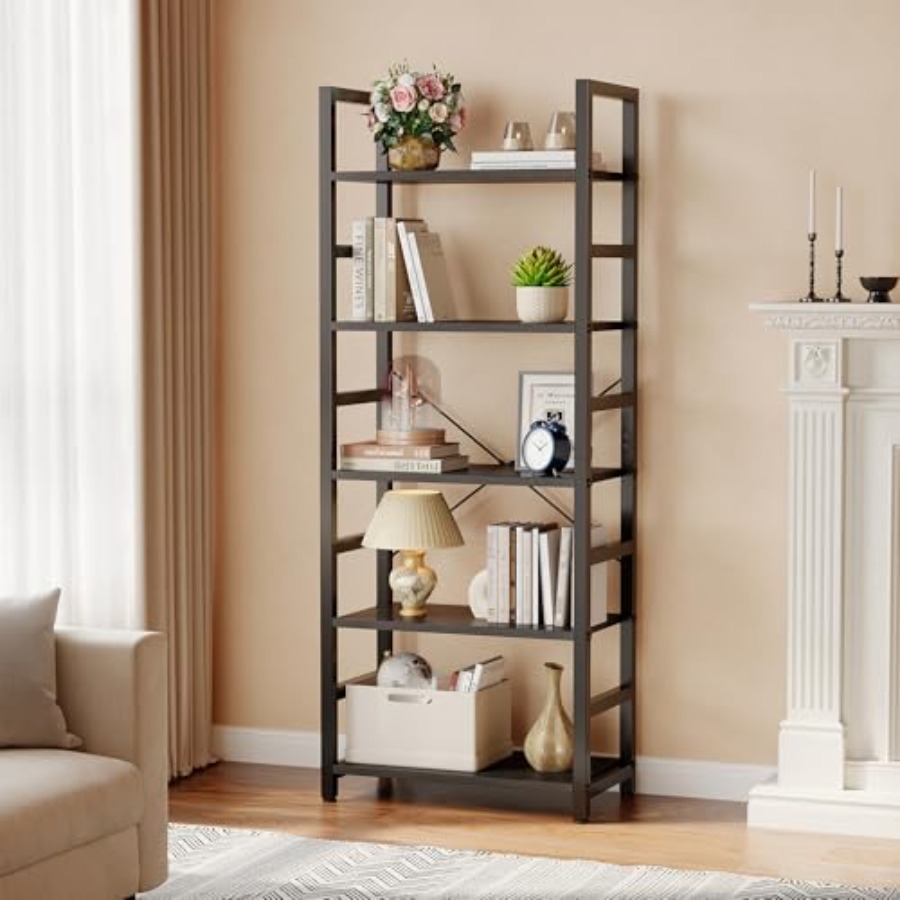 5-stöckiges Bücherregal, Moder – Bookcase Wood Shelf Bewertung und Preis