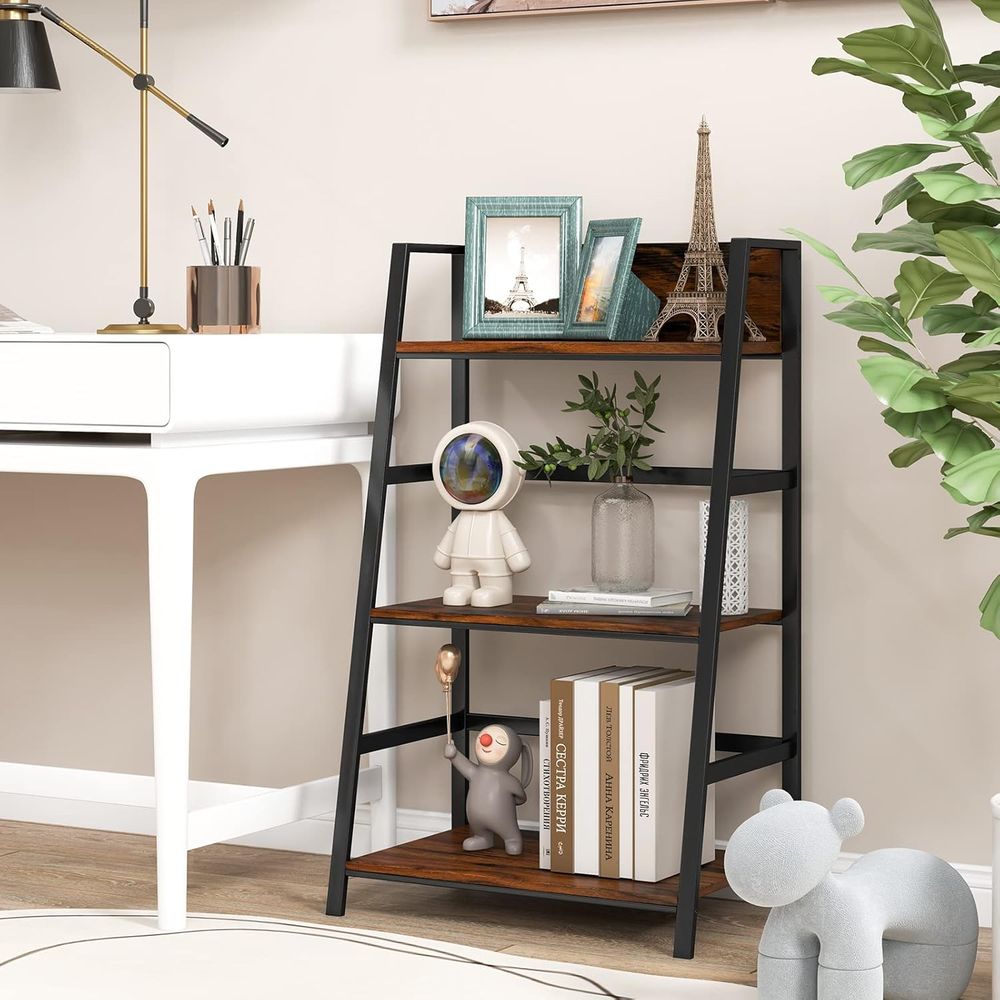 3-stöckiges Holz-Industrie-Büc – Home Office Bookshelves Bewertung und Preis