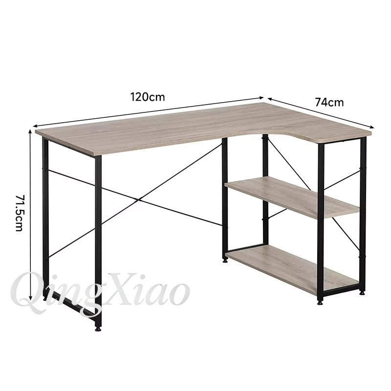 L-förmiger Eckschreibtisch mit – Home Office Bookshelves Bewertung und Preis