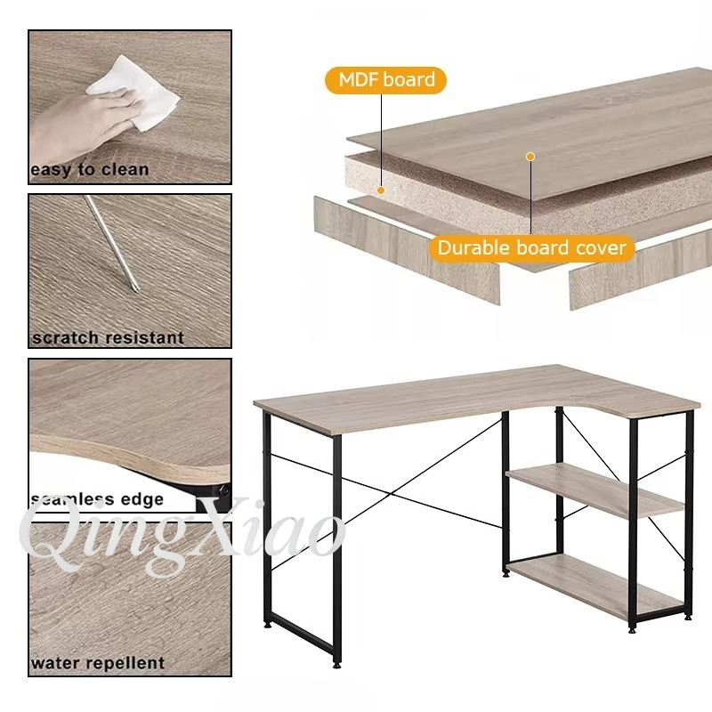 L-förmiger Eckschreibtisch mit – Home Office Bookshelves Bewertung und Preis