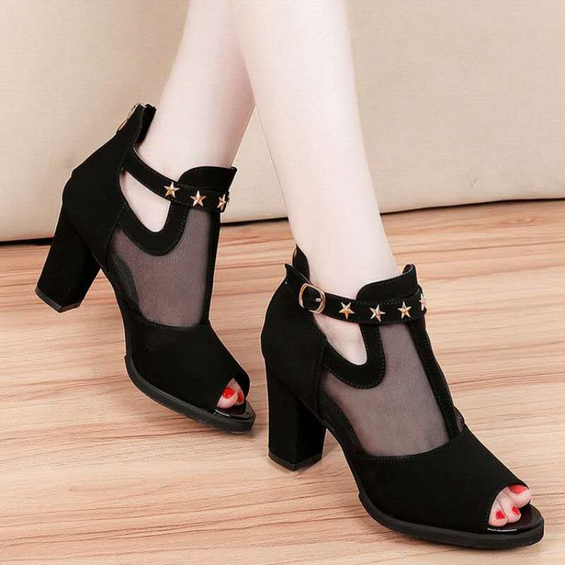 Mesh Peep Toe Blockabsatz Dame – Home Office Makeover Bewertung und Preis