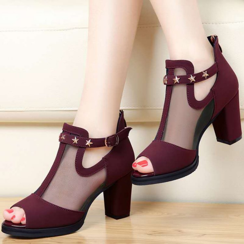 Mesh Peep Toe Blockabsatz Dame – Home Office Makeover Bewertung und Preis