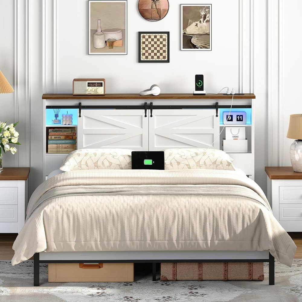 Queen-Kopfteil mit Ablagefach, – Bookcase Wood Shelf Bewertung und Preis