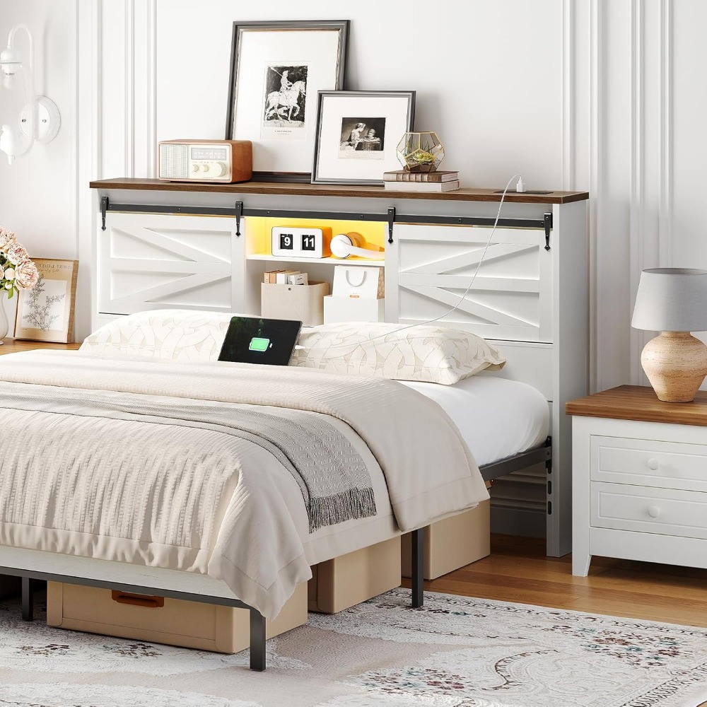 Queen-Kopfteil mit Ablagefach, – Bookcase Wood Shelf Bewertung und Preis